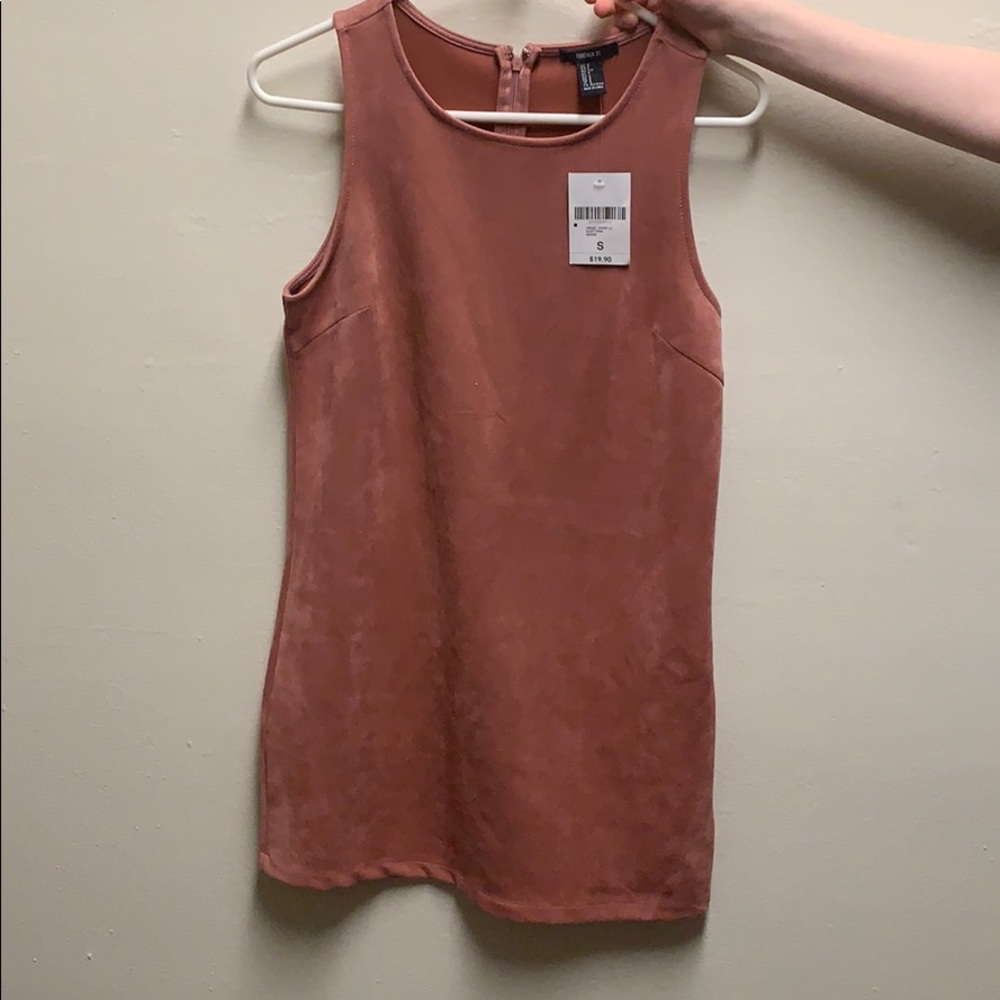 Pink Sueded Dress from Forever 21 in size S